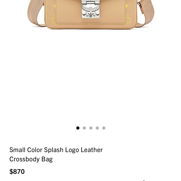 Small Color Splash Logo Leather Crossbody Bag - Picture 5 of 6
